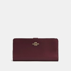 Coach Madison Leather Skinny Wallet: Oxblood